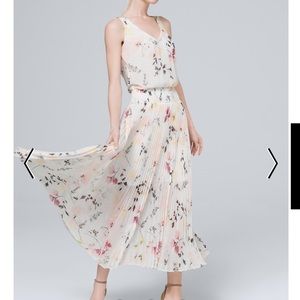 White House Black Market White Floral Dress NWT